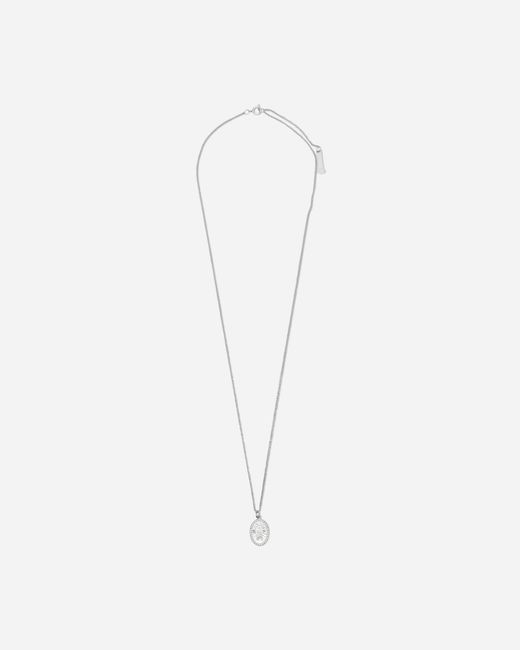 Aries White Fly Paved Pendants Chain Necklace Silver for men