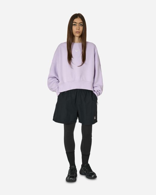 Nike Purple Phoenix Fleece Crewneck Sweatshirt Violet Mist