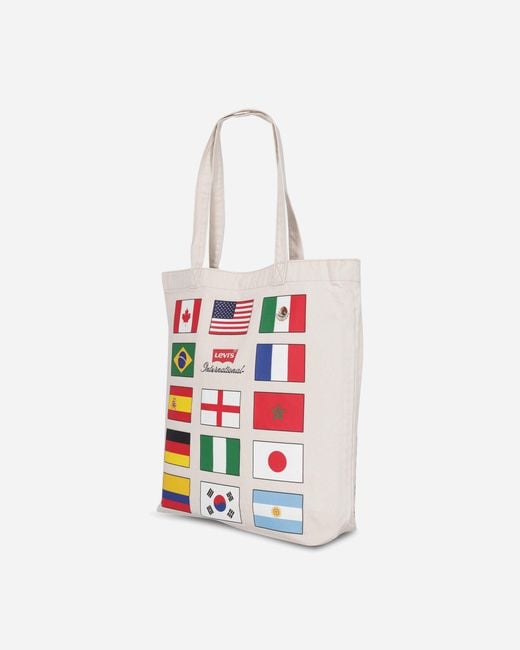Levi's White International Football Tote Bag for men