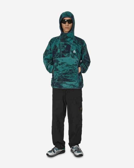 Nike Green Acg Wolf Tree All-over Print Pullover Bicoastal / Thunder Blue for men