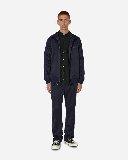 Needles Poly Smooth Track Jacket Navy in Blue for Men | Lyst