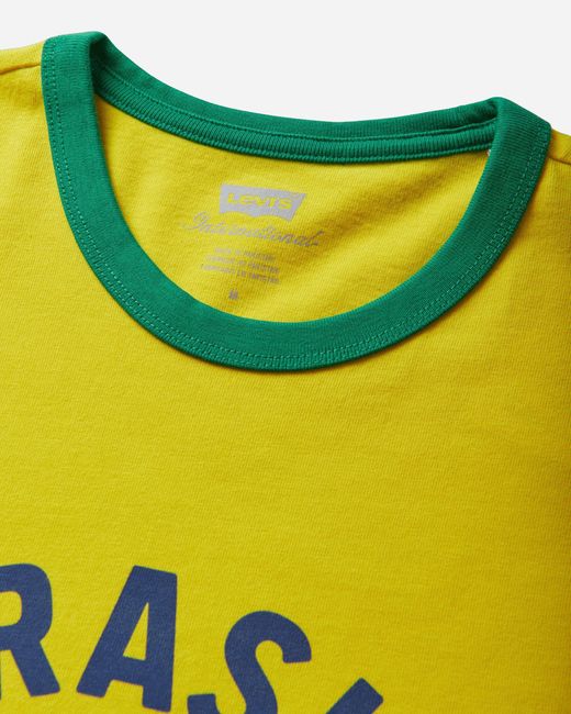 Levi's Men S Brazil Ringer T-shirt Yellow for men