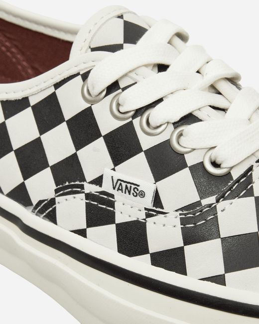 Vans White Authentic 44 Diamond Check Sneakers for men