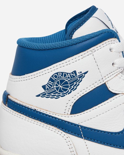 Nike Air Jordan 1 Mid Se Sneakers White / Industrial Blue for men