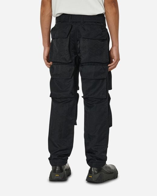 Dries Van Noten Black Overdyed Cargo Pants for men