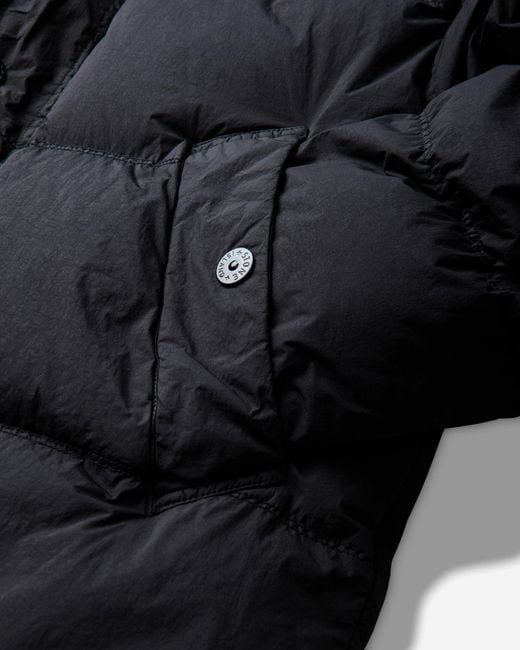 Stone Island Black Crinkle Reps Ny Down Jacket for men