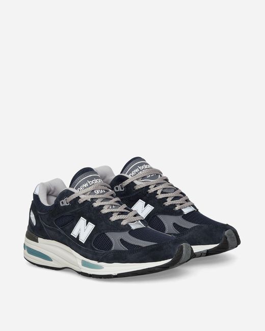 New Balance Blue Made In Uk 991v2 Sneakers Dark Navy / Smoked Pearl / Silver for men