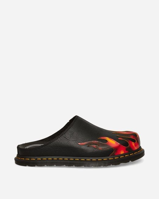Dr. Martens Red San Flame Mules Vibrant for men