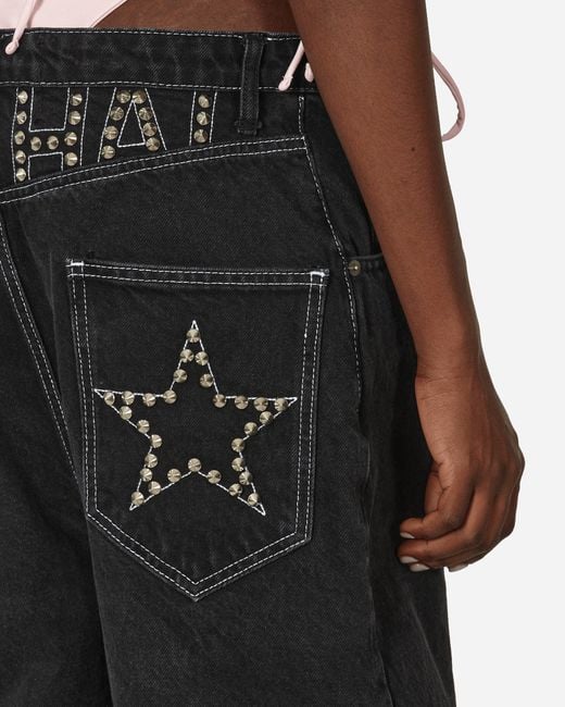 Nii HAI Black Studs baggy Jeans Wash
