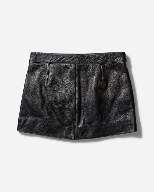 Guess Black S Vintage Leather Skirt Jet