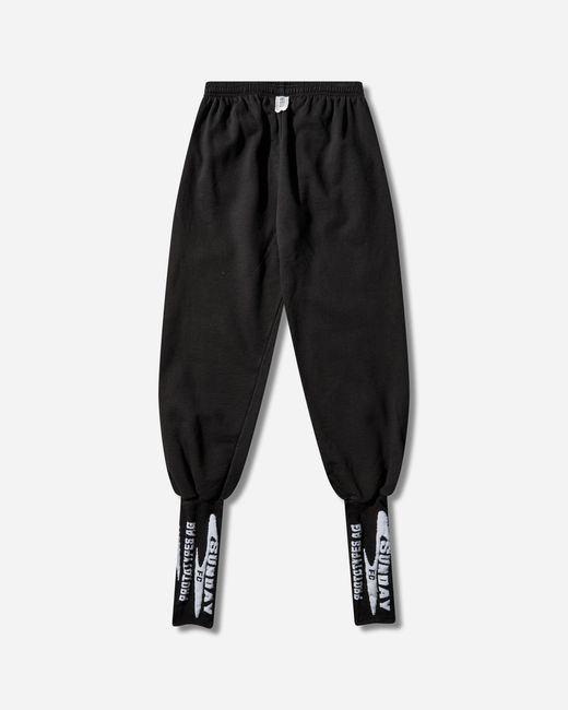 PROTOTYPES Black Stirrup Sweatpants for men