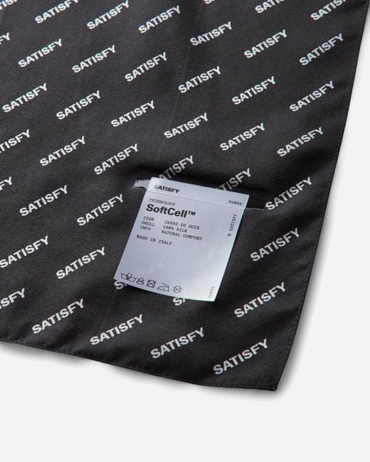Satisfy Black Softcell Carré De Soie Bandana for men