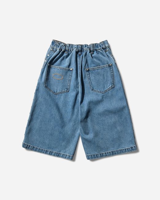AFB Blue Men S Studded Wide Shorts for men