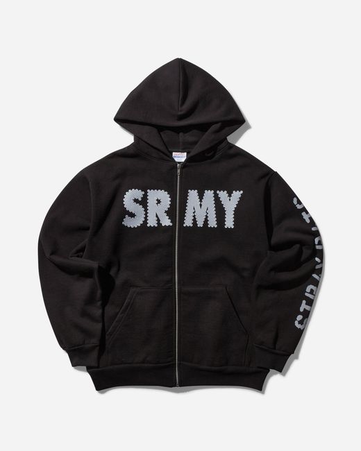 Stray Rats Black S Srmy Glitter Zip Hoodie for men