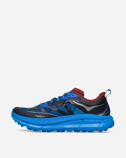 Hoka One One Blue Mafate Speed 4 Lite Sneakers Electric Cobalt / Dry Chili for men