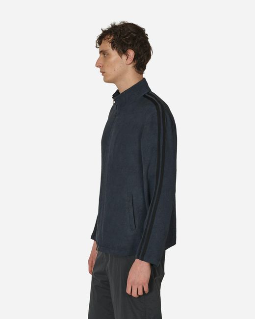 Amomento Blue High Neck Zip-Up Jacket Dark for men