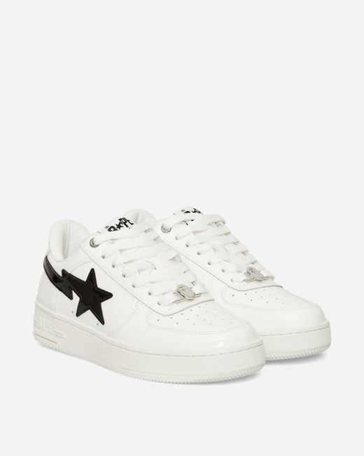 A Bathing Ape White Bape Sta 1 M2 Sneakers for men