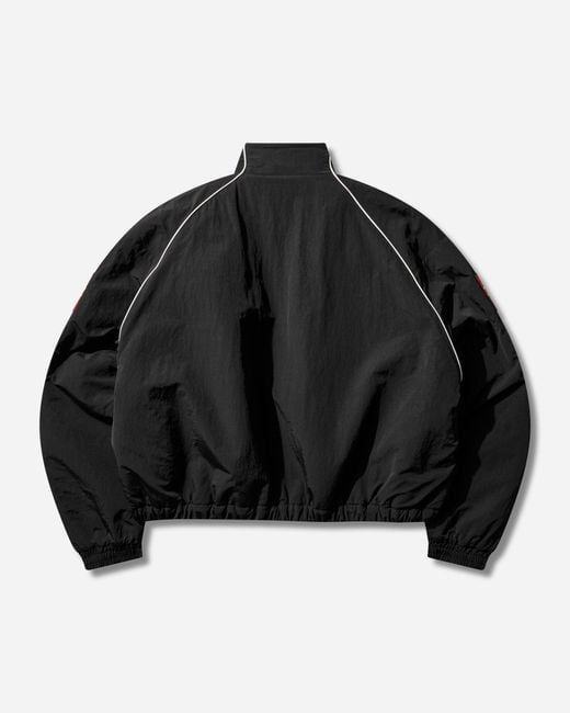 Protocol Index Black Exaggerated Shoulder Track Jacket for men