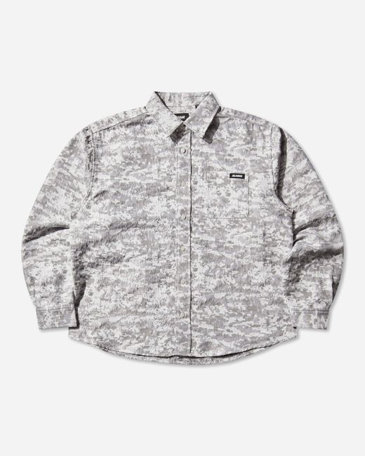 Xlarge Gray Men S Digital Camo Jacquard Longsleeve Shirt for men