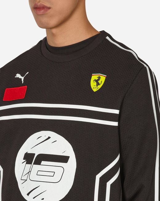 PUMA Black Joshua Vides X Scuderia Ferrari Crewneck Sweatshirt for men