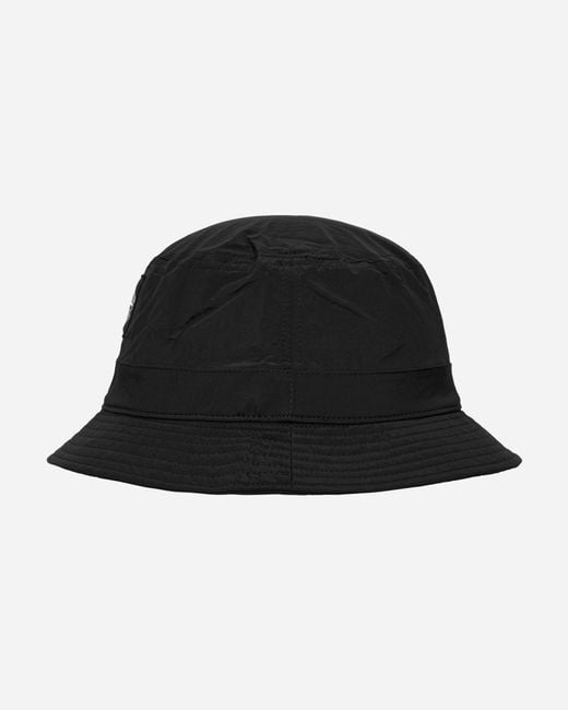 Stone Island Black Nylon Metal Bucket Hat for men