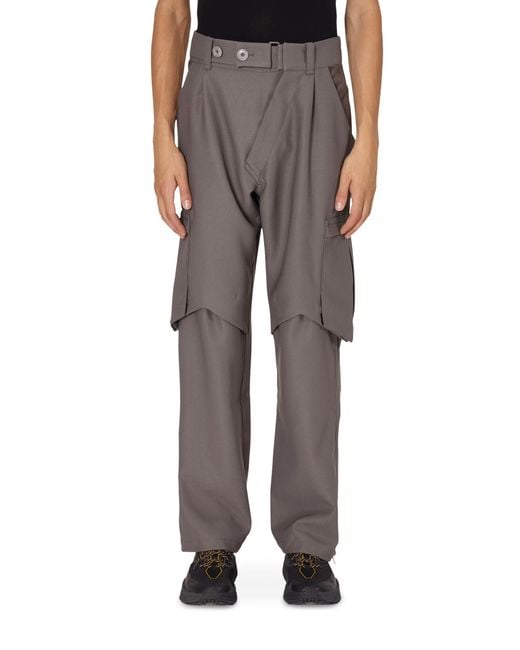 Kiko Kostadinov Gray Bindra Cargo Pants for men