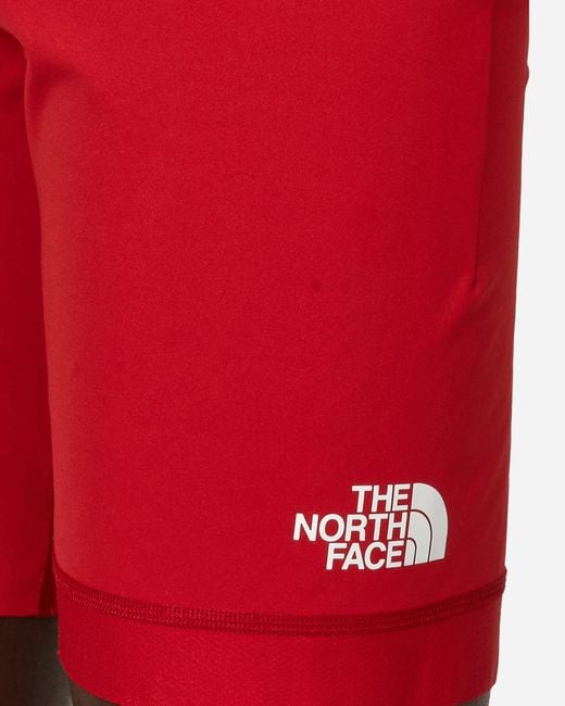 The North Face Red Undercover Soukuu Trail Run Utility Shorts Tights Chili Pepper for men