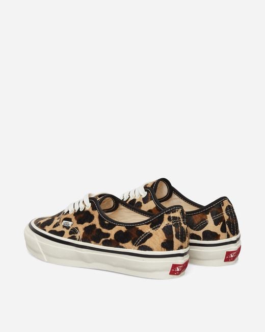 Vans White Premium Authentic 44 Pony Hair Sneakers Marshmallow Leopard for men