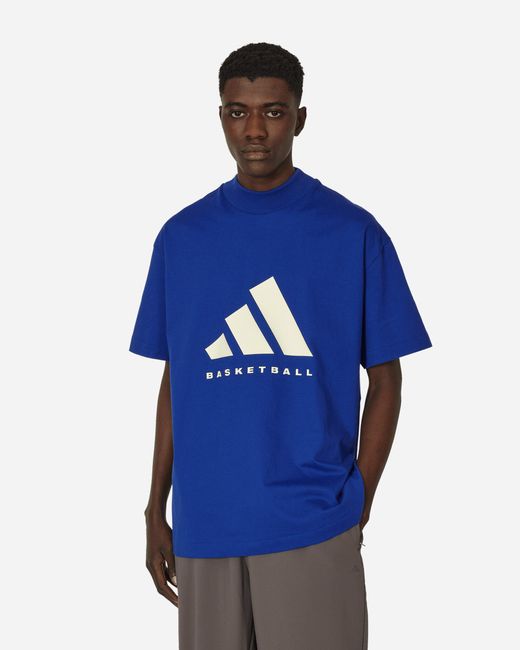 Adidas Blue Basketball T-shirt Lucid for men