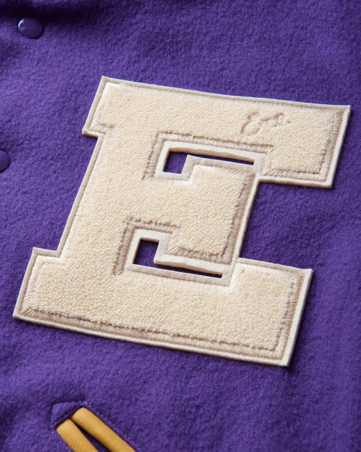 ERL Purple Varsity Jacket for men