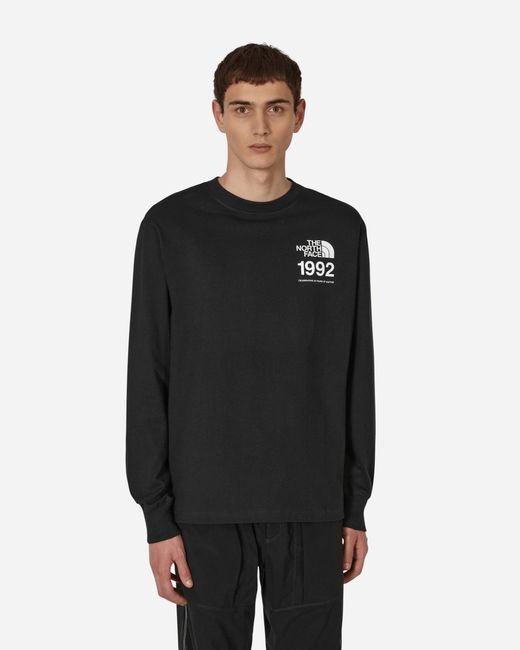 The North Face Black Printed Heavyweight Longsleeve T-shirt for men