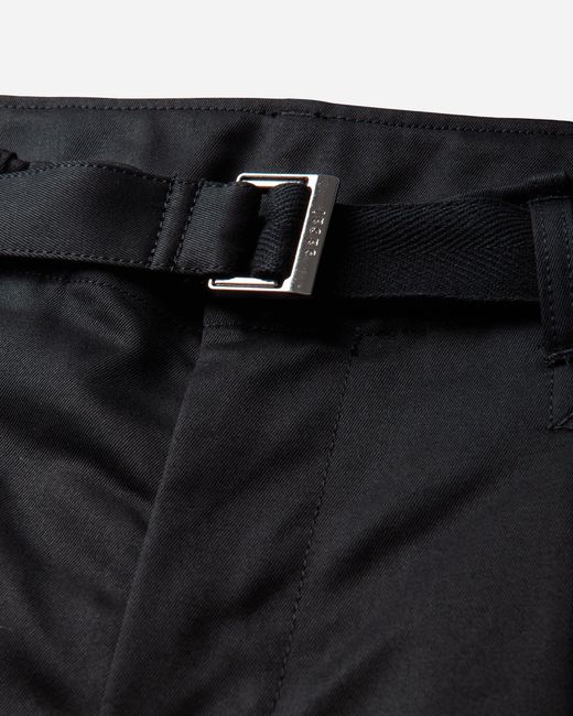 Sacai Black S Cotton Chino Pants for men