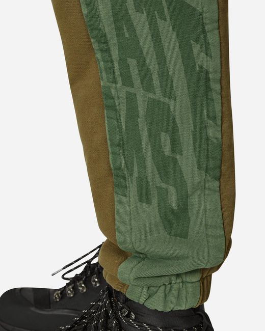 SLAM JAM Green Panel Sweatpants for men