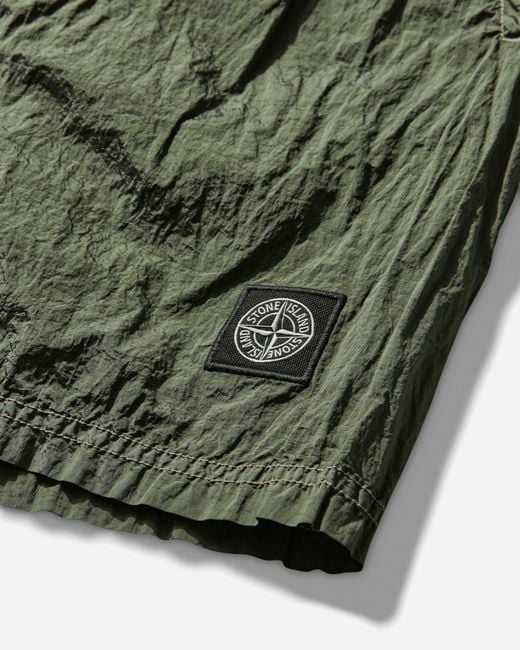 Stone Island Green Men S Nylon Metal Swim Shorts Military for men