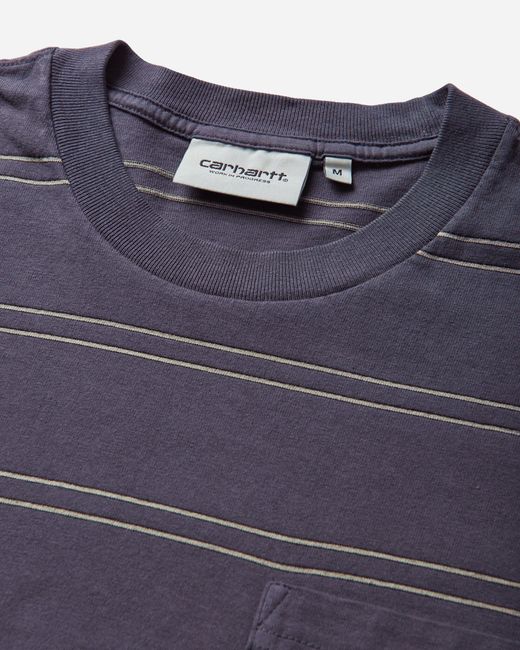 Carhartt Blue Men S Bert Pocket T-shirt Shady Purple (garment Dyed) for men
