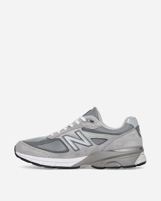 New Balance White Made In Usa 990v4 Sneakers / Silver for men