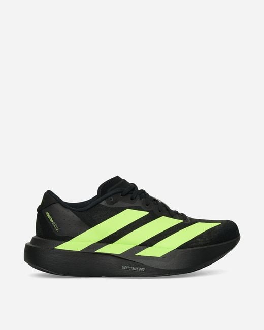 Adidas Green Adizero Evo Sl Sneakers Core Black / Lucid Lemon for men