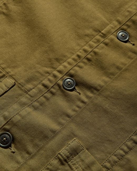 C P Company Green Men S Double Satin Utility Overshirt Capers for men