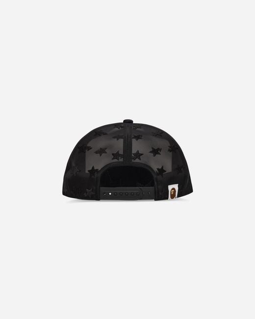 A Bathing Ape Black Bape Sta Mesh Cap for men