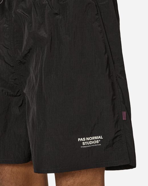 Pas Normal Studios Black Off-race Ripstop Shorts for men