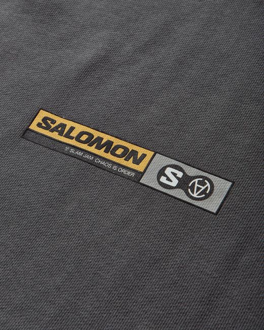 Salomon Gray Slam Jam Hoodie Castlerock for men