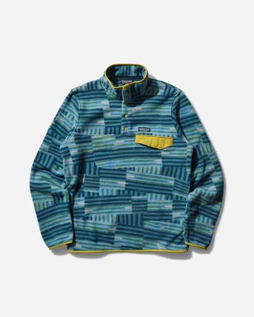Patagonia Blue Lightweight Synchilla Snap-T Fleece Pullover Quilty Fitz Wetland for men