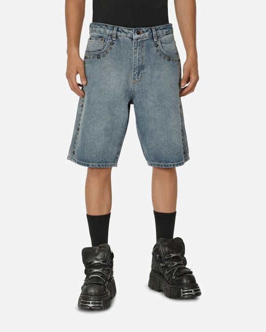 Fucking Awesome Blue Riveting Shorts Light for men