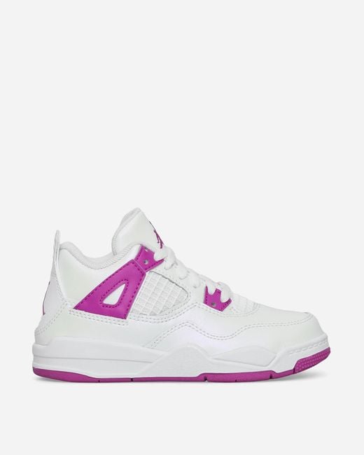 Nike Pink Air Jordan 4 Retro (ps) Sneakers White / Hyper Violet for men