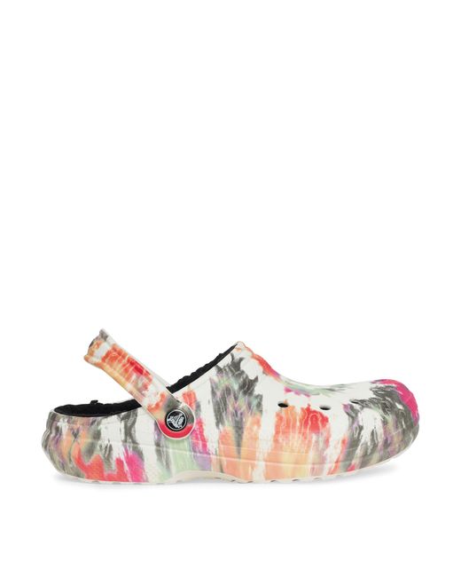 crocs men's and women's classic tie dye lined clog