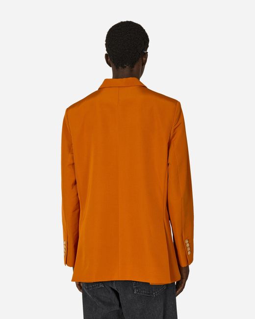 Bode Orange Ginger Faille Single-Breasted Suit Jacket for men