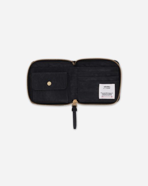 Visvim Black Leather Bi-Fold Wallet for men