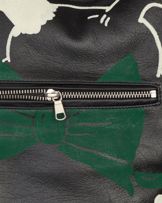 Bode Black Hand Drawn Puppy Bag for men