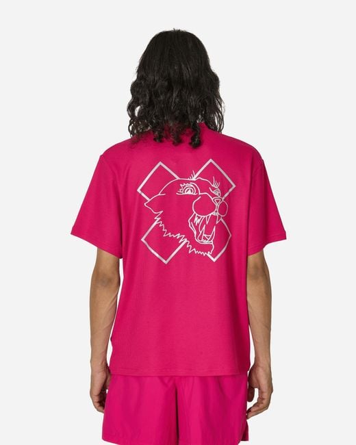 Nike Pink Patta Running Team T-Shirt Fireberry for men