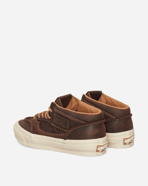 Vans Brown Half Cab 33 Moc Vibram Classic Leather Sneakers Potting Soil for men